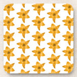 Tiger Lily Flowers. Pattern. Beverage Coasters