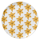 Tiger Lily Flowers. Pattern. Party Plate