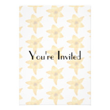 Tiger Lily Pattern in Pastel Shades. Personalized Invite