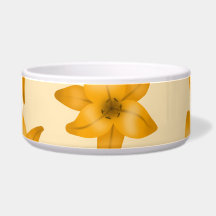 Tiger Lily Pattern. Pet Bowl