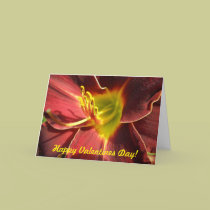 Tiger Lily Valentines Day card