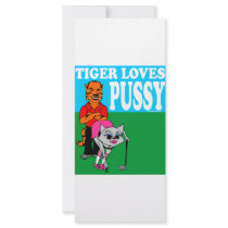 TIGER LOVES PUSSY rack cards by pantsdownshirtscom TIGER LOVES PUSSY rack cards
