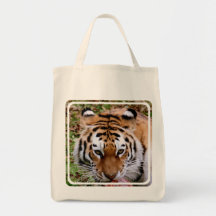 Tiger Markings  Grocery Tote Bag