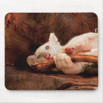 Tiger - My Chew Toy mousepads by suburbanscenes Tiger - My Chew Toy mousepads