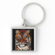 TIGER OIL PAINTING keychain