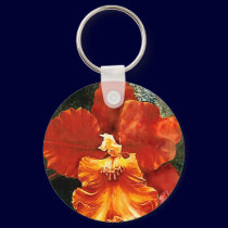 Tiger Orchid Keychain
