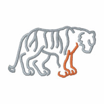 Tiger Outline embroidered shirts
