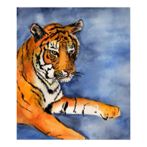 Tiger Painting Poster (Cropped) posters by donnabellas Tiger Painting Poster (Cropped) posters