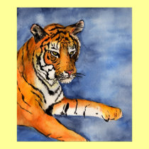 Tiger Painting Poster (Cropped) posters