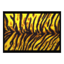 Tiger Pattern Personalized Invitations