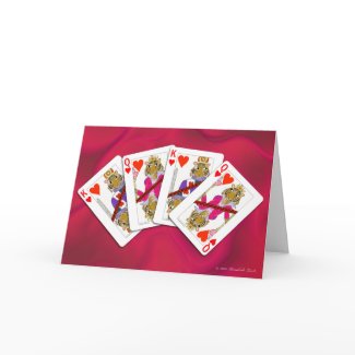 Tiger Playing Cards on Sheet card