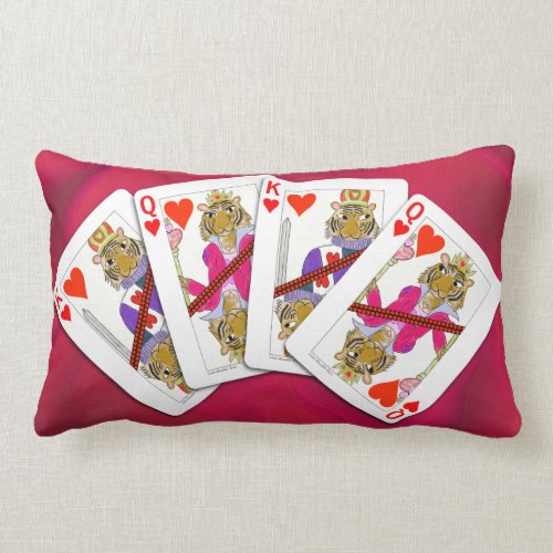 Tiger Playing Cards Pillow throwpillow