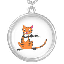Tiger Playing the Flute Custom Jewelry