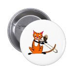 Tiger Playing the Trombone Buttons