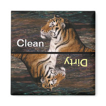 Tiger Portrait Dishwasher Magnet