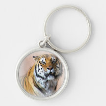 Tiger portrait key chains