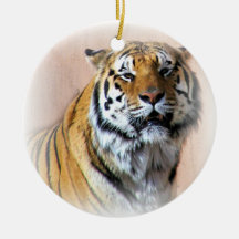 Tiger portrait ornament