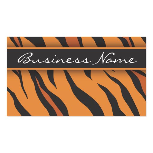Tiger Print Business Card (back side)