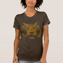 Tiger Print (Dark Shirt) Ladies Basic