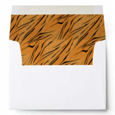 Envelope Printing Online on Tiger Print Invitation Or Card Envelope From Zazzle Com