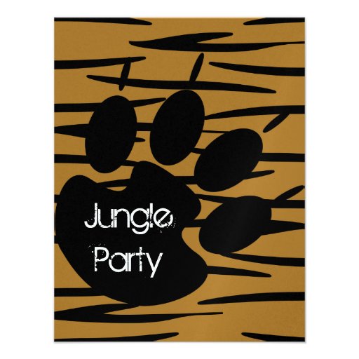 Tiger Print Invitations