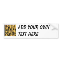 Tiger Print. Orange and Black Pattern. Bumper Stickers