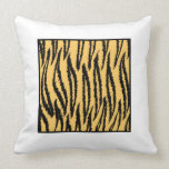 Tiger Print. Orange and Black Pattern. Pillows
