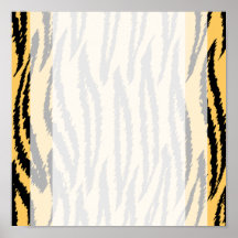 Tiger Print Pattern. Orange and Black.