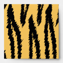 Tiger Print Pattern. Orange and Black. Envelope