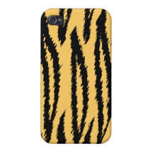 Tiger Print Pattern. Orange and Black. iPhone 4/4S Cases