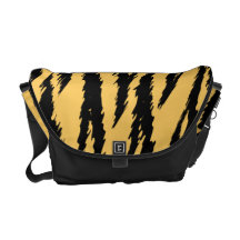 Tiger Print Pattern. Orange and Black. Commuter Bag