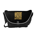 Tiger Print Pattern. Orange and Black. Messenger Bags