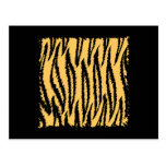 Tiger Print Pattern. Orange and Black. Postcards