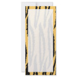 Tiger Print Pattern. Orange and Black. Rack Card Template