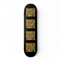 Tiger Print Pattern. Orange and Black. Skate Board Decks