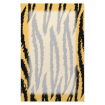 Tiger Print Pattern. Orange and Black. Custom Stationery