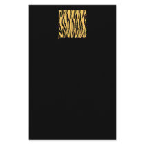 Tiger Print Pattern. Orange and Black. Customized Stationery