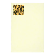 Tiger Print Pattern. Orange and Black. Stationery