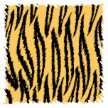 Tiger Print Pattern. Orange and Black. Polo T-shirt