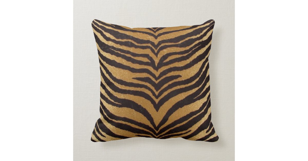 Tiger Print Throw Pillow Zazzle