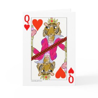 Tiger Queen of Hearts card