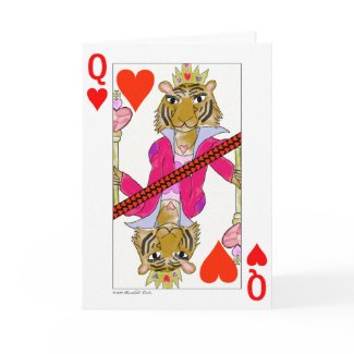 Tiger Queen of Hearts card