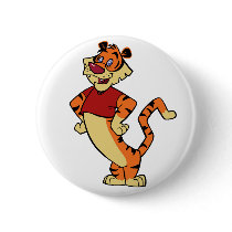 Tiger - Red Mascot Button