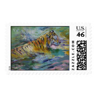 Tiger Reflections stamp