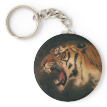 Tiger Roaring Keychain