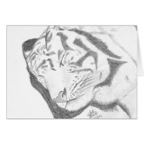 Tiger Sketch card by lizzymmmcf Tiger Sketch card