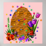 Tiger Skin Easter Egg Print