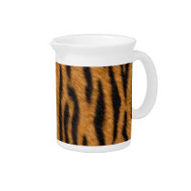 Tiger skin print design, Tiger stripes pattern Beverage Pitchers
