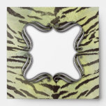 Tiger Skin Print in Lime Chartreuse envelopes