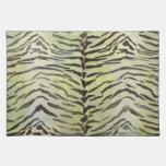 Tiger Skin Print in Lime Chartreuse placemats